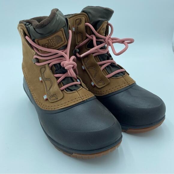NWOT The North Face Shellista IV Shorty Women's Brown Snow Boots size 8 - Picture 1 of 9